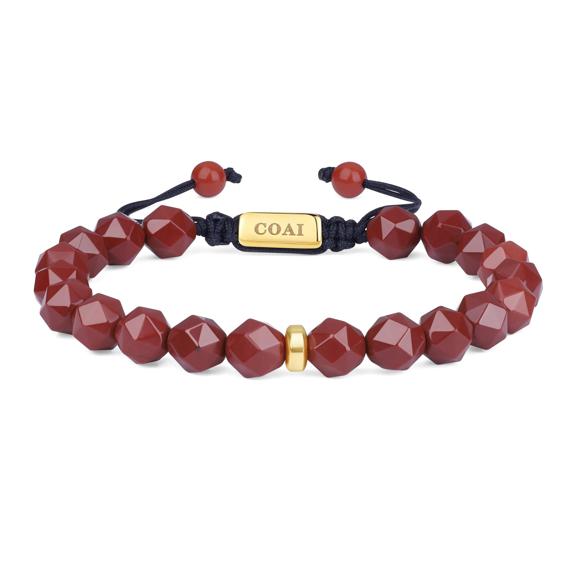 

Koai 8 мм Браслет-амулет з дикого червоного яшму для чоловіків