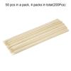 Uxcell 200-Piece Bamboo Skewers, 12" 5mm Diameter, Natural Wood Cocktail Picks for BBQ, Appetizers, Grilling, and Fruit