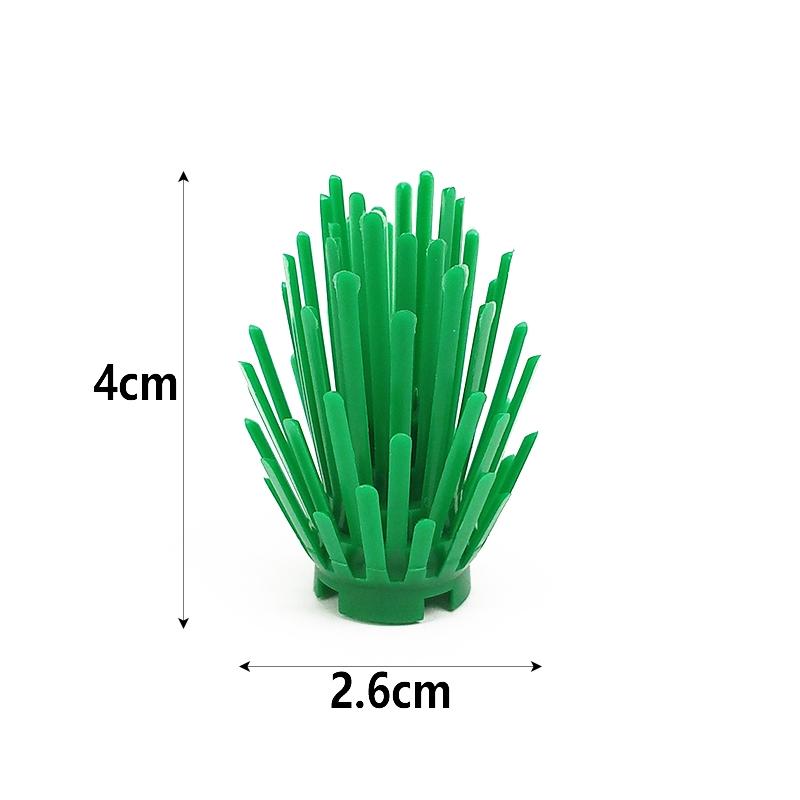 The Sand Plant  Bush 2x2x4 Weed 6064 Garden Scene Building Block Accessories Thick Growth of Grass Compatible with Lego Part