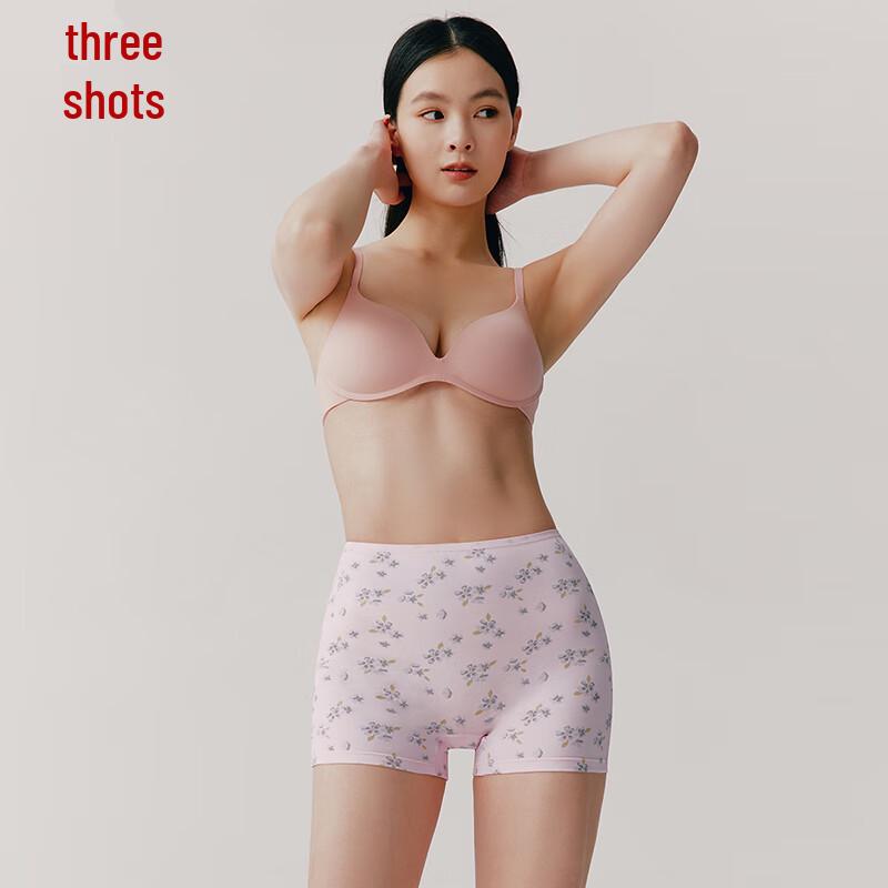 Sanqiang Women's 7A Antibacterial Botanical Print Cotton Boxer Briefs