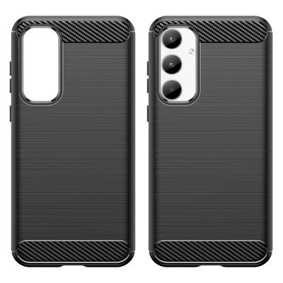 For Samsung Galaxy A35 5G Case Carbon Fiber Texture Phone Shell Anti-Dust TPU Phone Cover