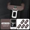 cqmes7 For Skoda PU Leather Car Seat Belt Buckle Clip Cover Protector Anti-Scratch Case Kodiaq Fabia Kamiq Karoq Octavia 2 3 Rapid