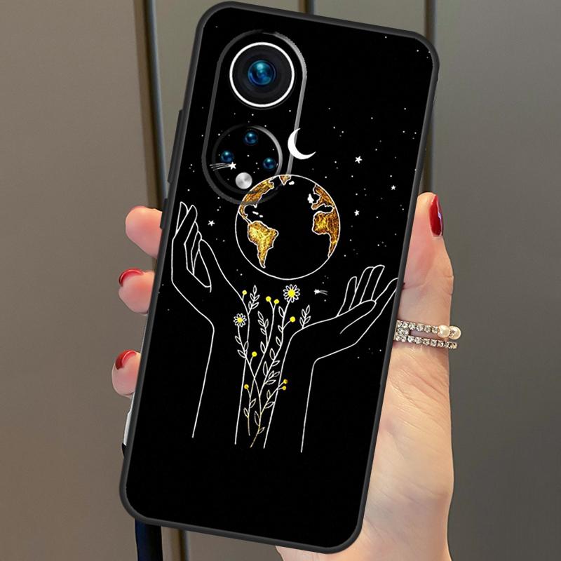 Sun Moon Flowers Cover For Honor 90 70 50 Magic 6 Pro Magic 5 Lite Honor X6a X7a X8a X9a X8b X9b X8 X9 Case