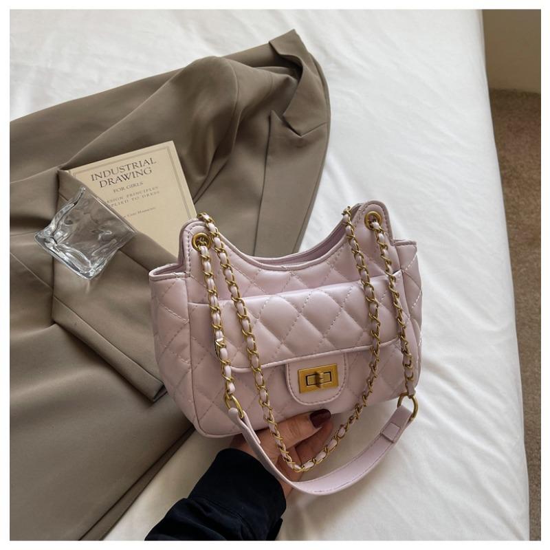 Premium Rhombus Casual Underarm Bag New Fashion Chain Bag Niche Design Versatile Bucket Bag