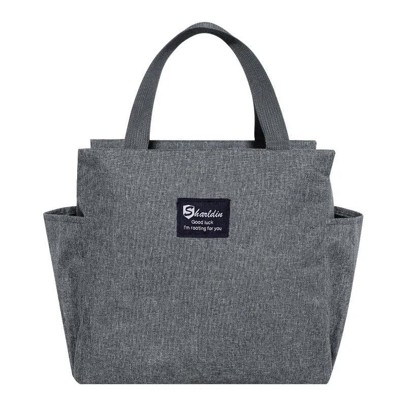Large Capacity Cooler Lunch Bag Waterproof Oxford Portable Zipper Thermal Lunch Bags Insulated Food Bag Camping Picnic Case