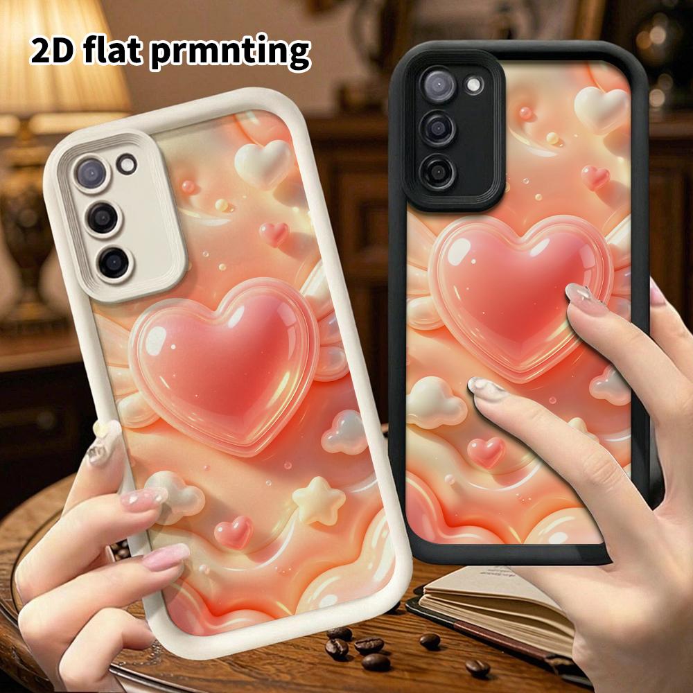 Phone Case: 2D flat, fits Samsung Galaxy A34 A35 M05 M06 S20 S22 S21 FE Plus 5G, comes with winged heart, perfect Christmas and Halloween holiday gift