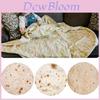Super Soft Microfiber Round Tortilla Blanket Perfect For Cozy Nights And Picnics