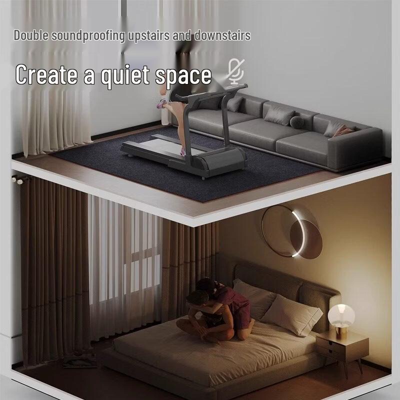 Pu Cheng 9mm TPE Carpet Anti-Vibration & Soundproofing Mat - Brown Single Stripe