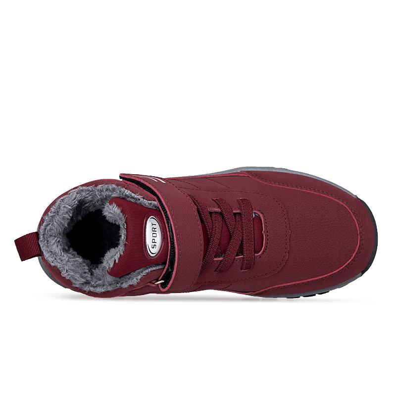 MCTIN Couple Snow Shoes Winter Women Plush Warm Cotton Platform Sneakers Men Climbing Shoes