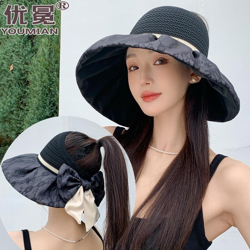 Fisherman's Hat Children's Summer Sun Protection Sun Hat Big Brim Empty Top Breathable Sun Hat Outdoor Travel Shows a Small Tide