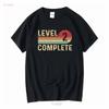 Level 2 Complete Two Year Anniversary Married T Shirt 2nd Wedding for Wife and Husband Video Game Long or Short Sleeves Graphic