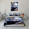 Anime Character Bedding Set with Colorful Design Bedding Set (1 Duvet Cover, 2 Pillowcases, Duvet Not Included)