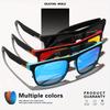 2PCSClassic Square Polarized Sports Sunglasses Lightweight PC Frame UV400 for Driving Fishing Cycling Unisex Everyday Durability 7