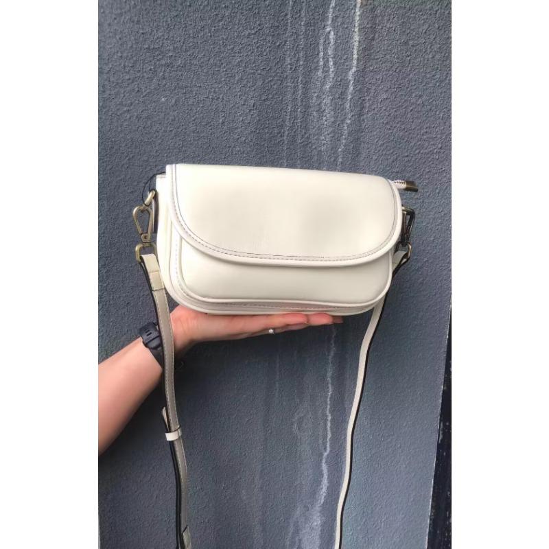 Genuine Leather Women's Bag New Style Women's Bag European and American Retro Hand-held One-shoulder Crossbody Bag Versatile Simple Bag