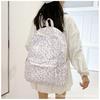 Schoolbag Female Ins Wind Korean Girl Small Fresh Art Student Backpack Tulip Floral College Wind Backpack