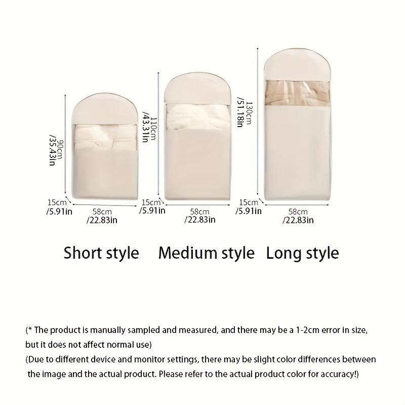 1pcs Gorget Satin Hanging Transparent Garment Dust Cover Wardrobe Storage Coat Down Suit Protector Durable Household Supplies