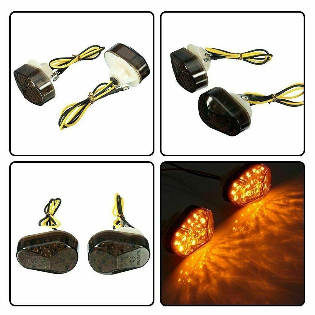 Smoke Lens Motorcycle Turn Signal Lights Waterproof 12 V