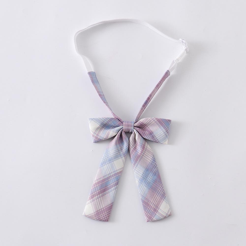Japanese High-Waisted Plaid JK Uniform Skirt Accessories галстука-бабочки
