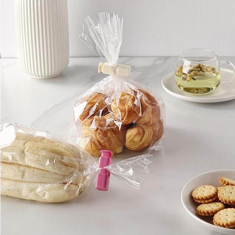Sele 4pcs Sealing Clip Food Preservation Bag Clip Snack Fresh Food Storage Seal Bag Clips Sealer Clamp Kitchen Storage Tool