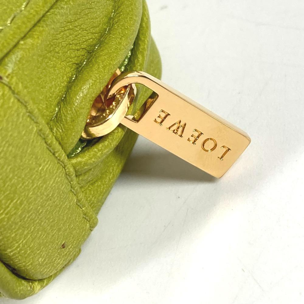 LOEWE Amazona anagram logo Charm Bag Charm Key Holder Leather Green/Gold