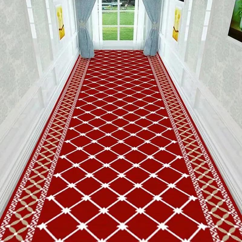 

Розкішна європейська довга килимова доріжка для коридору, класична прикраса готельного холу, домашній прохід, нековзний довгий килимок, килим для доріжки, можна прати 160*200cm