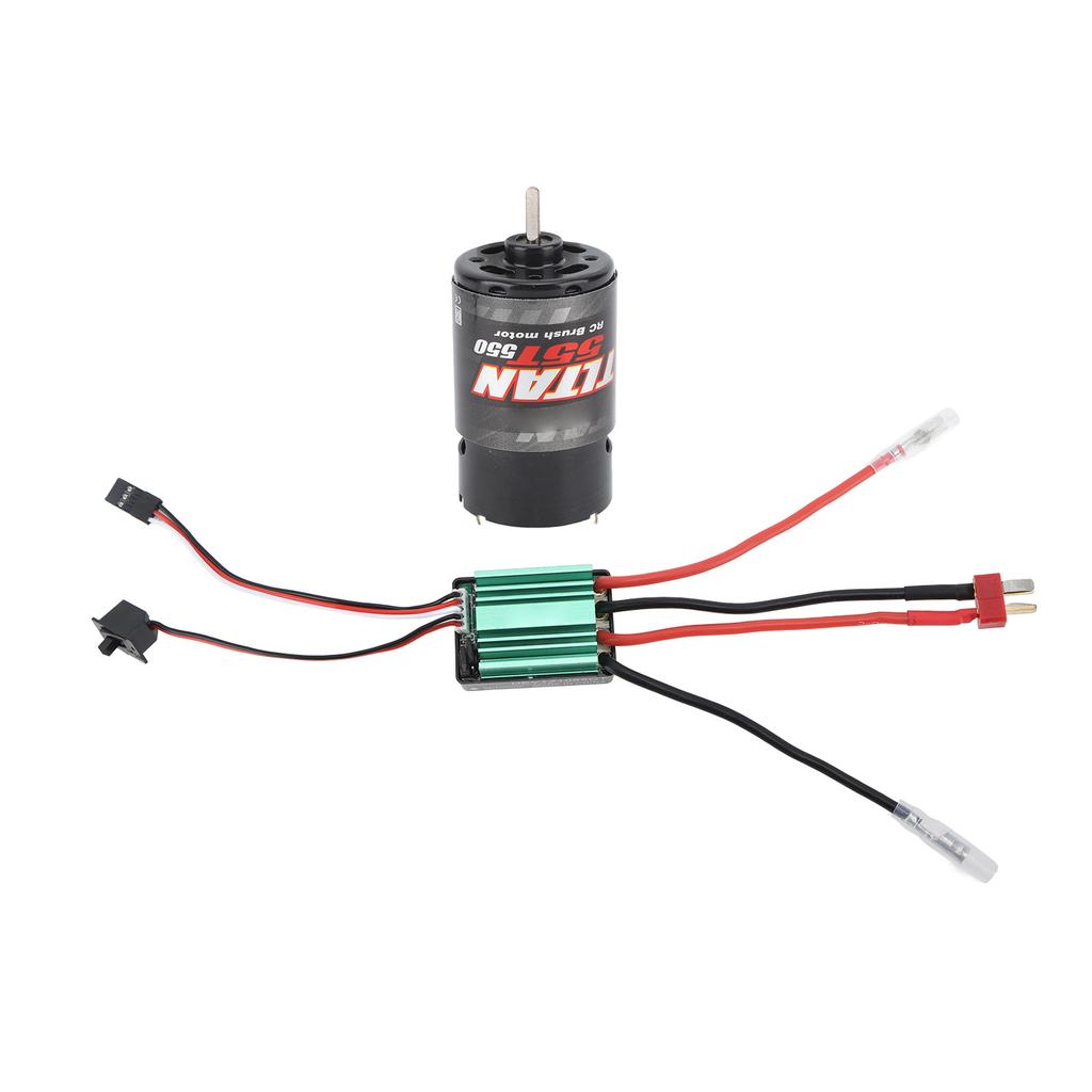 550 55T Brushed Motor 320A Brushed ESC Set Efficient Waterproof Universal for RC Crawler Car Boat