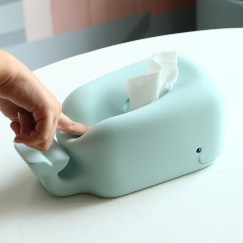 Silicone Tissue Box With Phone Stand Desktop Organizer Cute Cartoon Design Living Room Bedroom Kids Safe Home Use