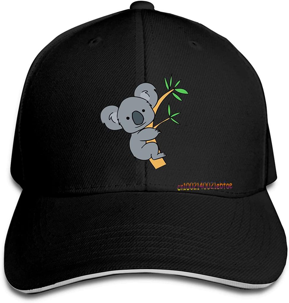 Koala Bear Baseball Hat Sandwich Cap Sun Hats Vintage Unisex Adjustable of Washable Trucker Caps