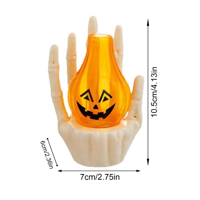 Glowing Skeleton Hand with LED Light Halloween Scary Lamp Decoration Realistic Scary Hand Lamps for Indoor and Outdoor