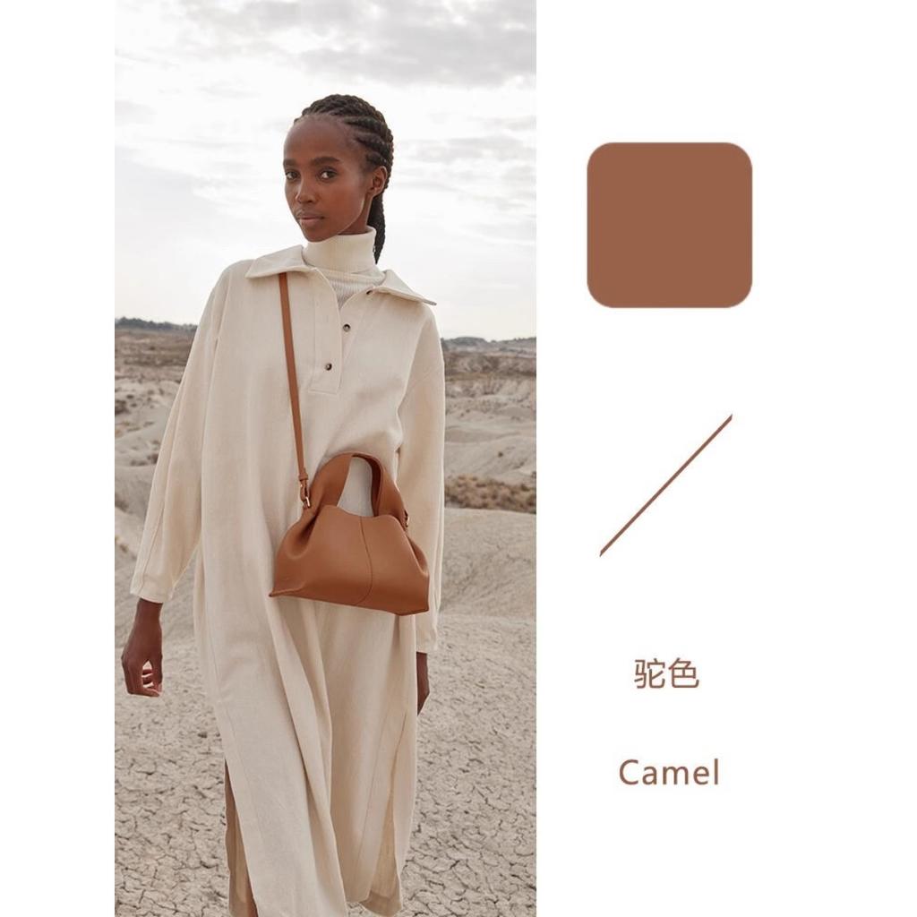 French Poleno Cloud Bag Women's Bag Niche High-end Sense Oblique Span Shoulder Handbag Women's Fashion Pleated Dumpling Bag