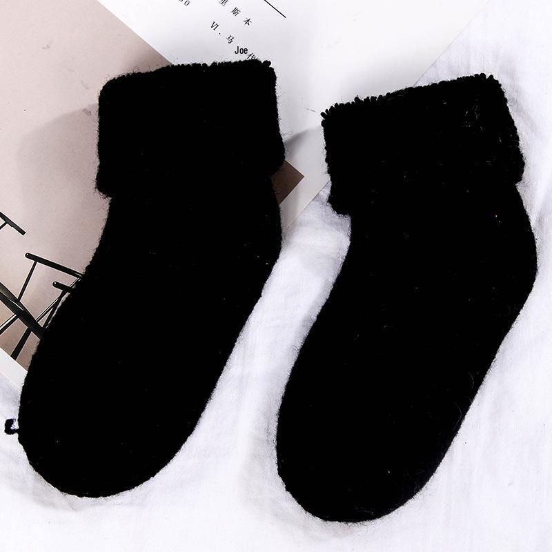 Thickened Terry Wool Socks for Boys and Girls: Warm, Loose-Mouth Design for Autumn and Winter.
