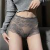 Female Summer Sexy Lace Net Gauze Collect Abdomen Lift Hip Without Trace In Waist Triangle Briefs