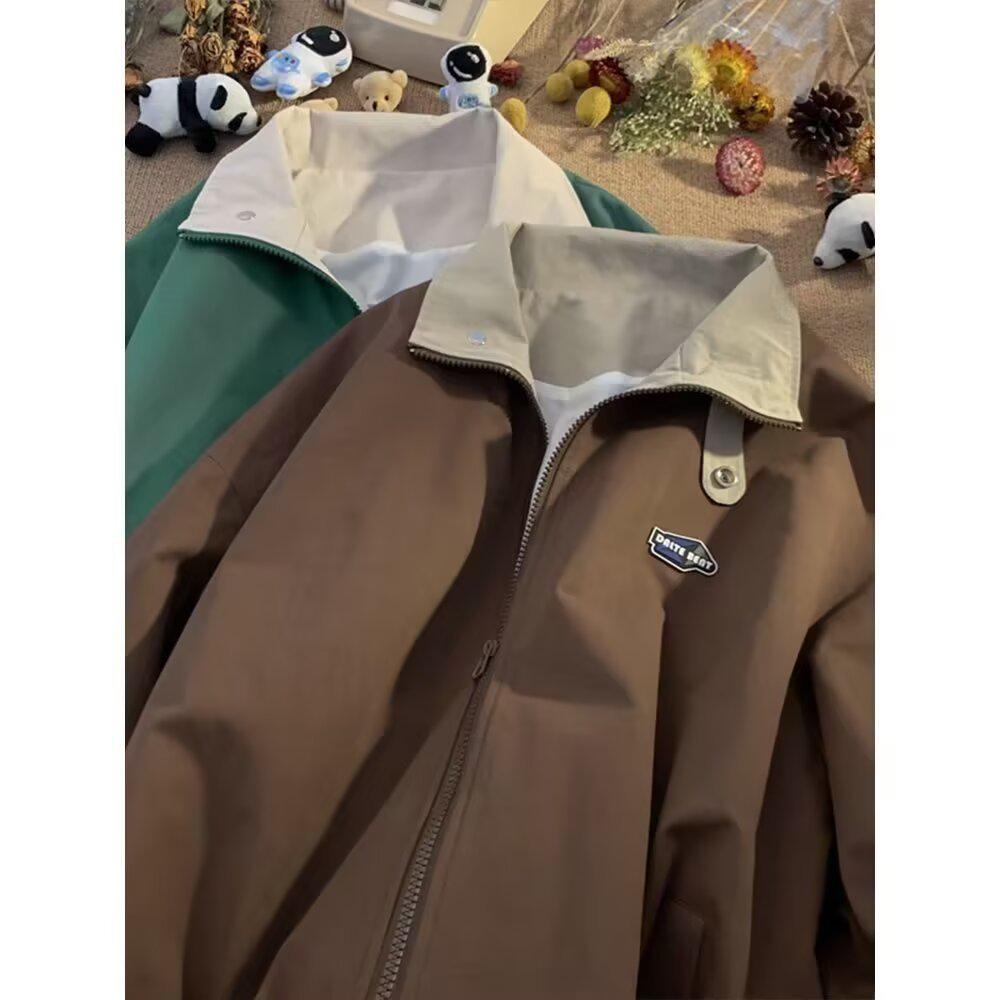 Men's Vintage American Work Jacket - Spring/Autumn, Korean Style, Versatile Men's Fashion.