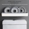 Bathroom Shelves Toilet Storage Cabinet Rack Wall Hanging Punch Free Multifunctional White Bathroom Storage Rack Organizer
