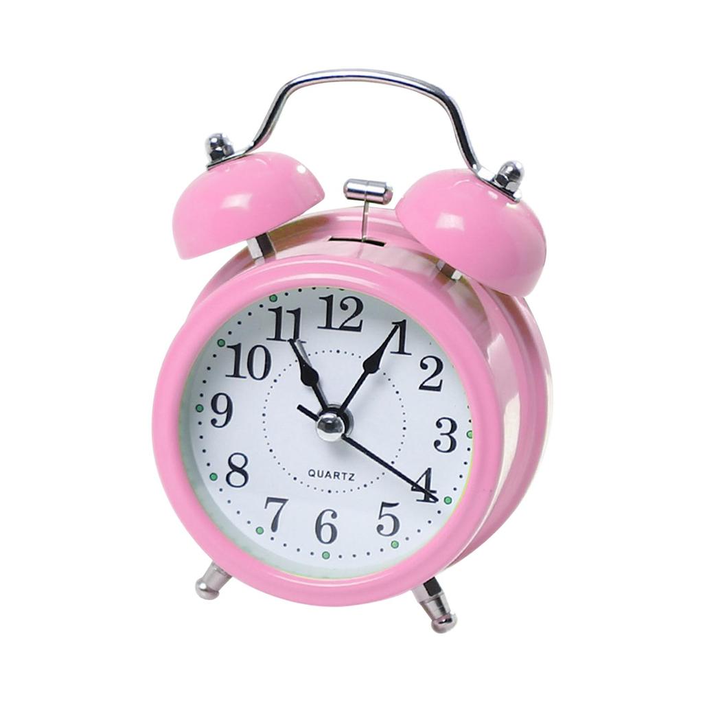 Alarm Clock Non Ticking with Night Light No Noise Retro Analog Clock for Bedroom Bedside Table Deep Sleepers Teenagers Adults