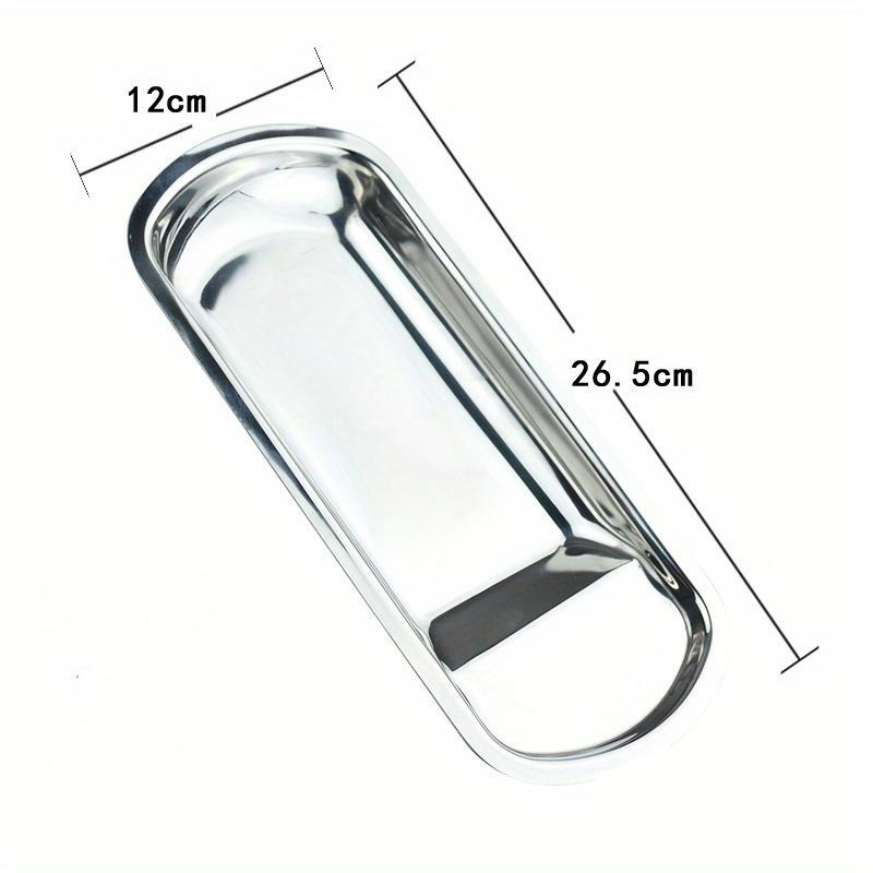 Stainless Steel Fan-shaped Tray Extra Thick Spoon Food Tray Buffet Tray Tray