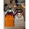 Kumikumi American Gyaru Pure Ribbon Chest Pad Vest Sling Women Autumn Chic Age-Reducing Slimming Sleeveless Top