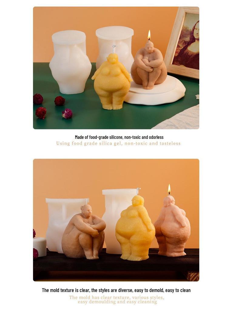 Blindfolded Girl Aromatherapy Silicone Mold: Rose Flower, Closed Eyes, Beautiful Woman Portrait, Diffuser Stone, Candle