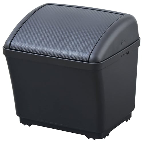 SEIWA Car Supplies Trash Can Dust Box S Carbon Black x Carbon Grain W911