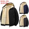 Men S Winter Padded Hooded Coat Loose Fit Plus Size