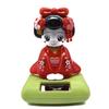 Solar Powered Japanese-Style Doll Car Ornament Kimono Girl Shaking Head Nod Head Cartoon Doll Dashboard Cute Car Decor