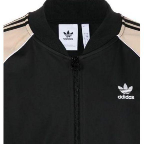 Adidas Originals Jachetă Brodată cu Logo Trefoil în Dungi Bărbați Jachetă Negru HI3000