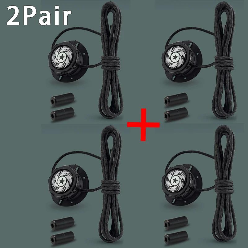 Thick Rope Automatic Shoelaces Swivel Buckle Laces Without Ties Black White Easy Installation Sneakers Shoelace Shoe Accessories