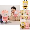 Adorable Cartoon Bee Bear Plush Toy Soft Stuffed Animal For Girls Birthday Gift