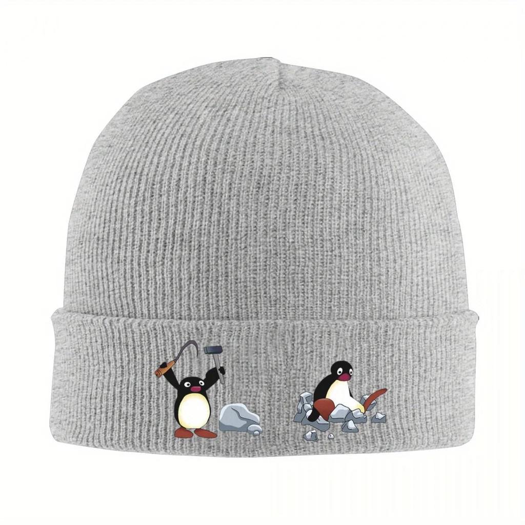 New Angry Geologist Penguin Warm Knitted Cap Hip Hop Bonnet Hat Autumn Winter Outdoor Beanies Hats For Unisex Women Adult
