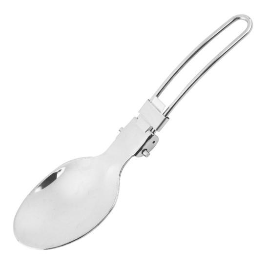 3 Pcs Stainless Steel Folding Spoon Fork Cutter Set Foldable Handle Rust-Proof Cutlery for Camping Picnic Kitchen Outdoor Tableware Soup Coffee
