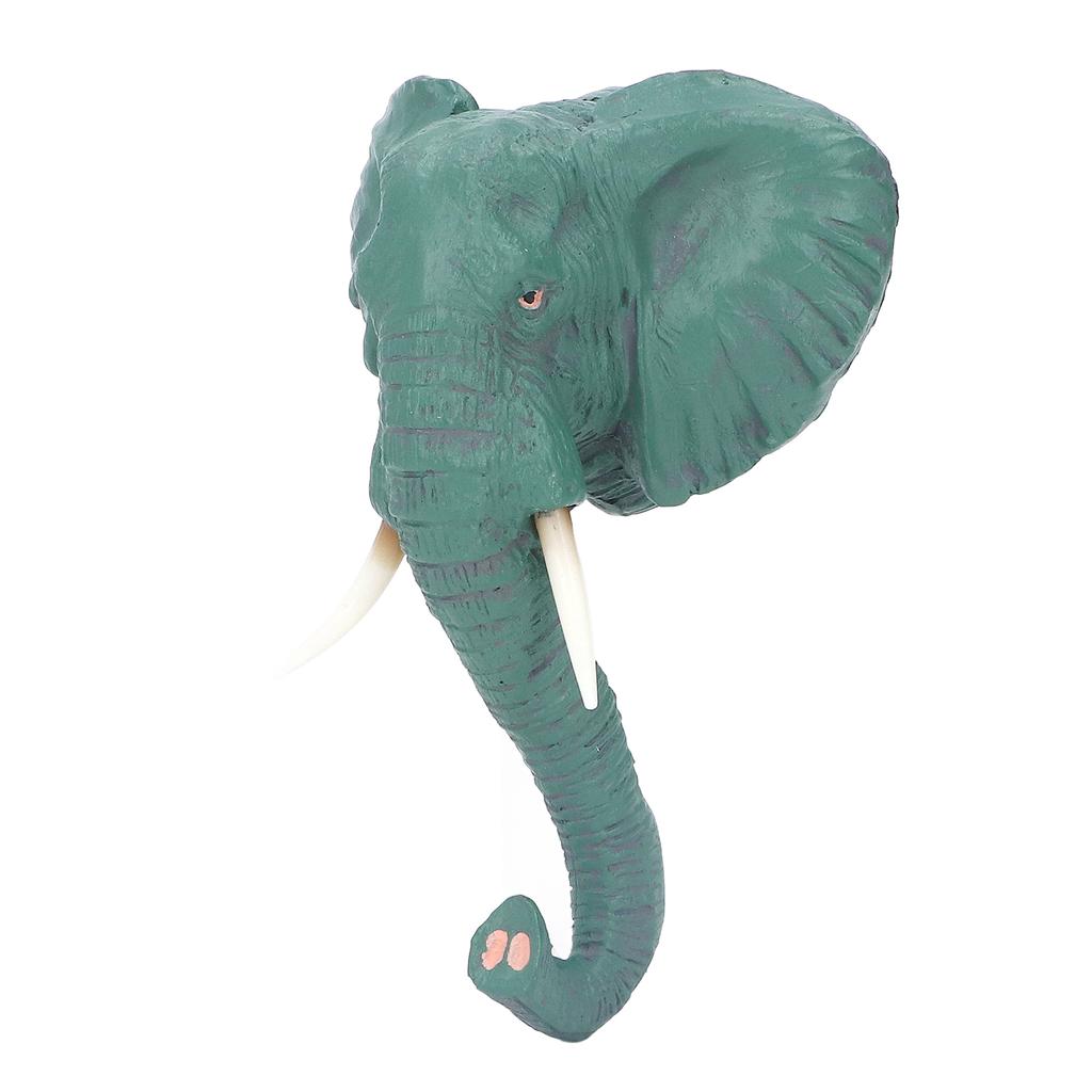 Elephant Head Single Wall Hook American Retro Style Lifelike Details Animal Shaped Coat Hat Hook