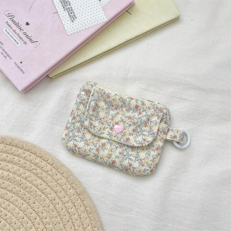 Corduroy Card Holder, Coin Storage Bag, Women's Wallet, Zipper Card Holder, Bank Card Card Pouch