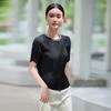 Women's Summer Pleated Short-Sleeve Blouse