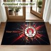 Crystal Velvet Square Rug Custom NameFC St. Pauli Pattern Non Slip Home Floor Decor Rug